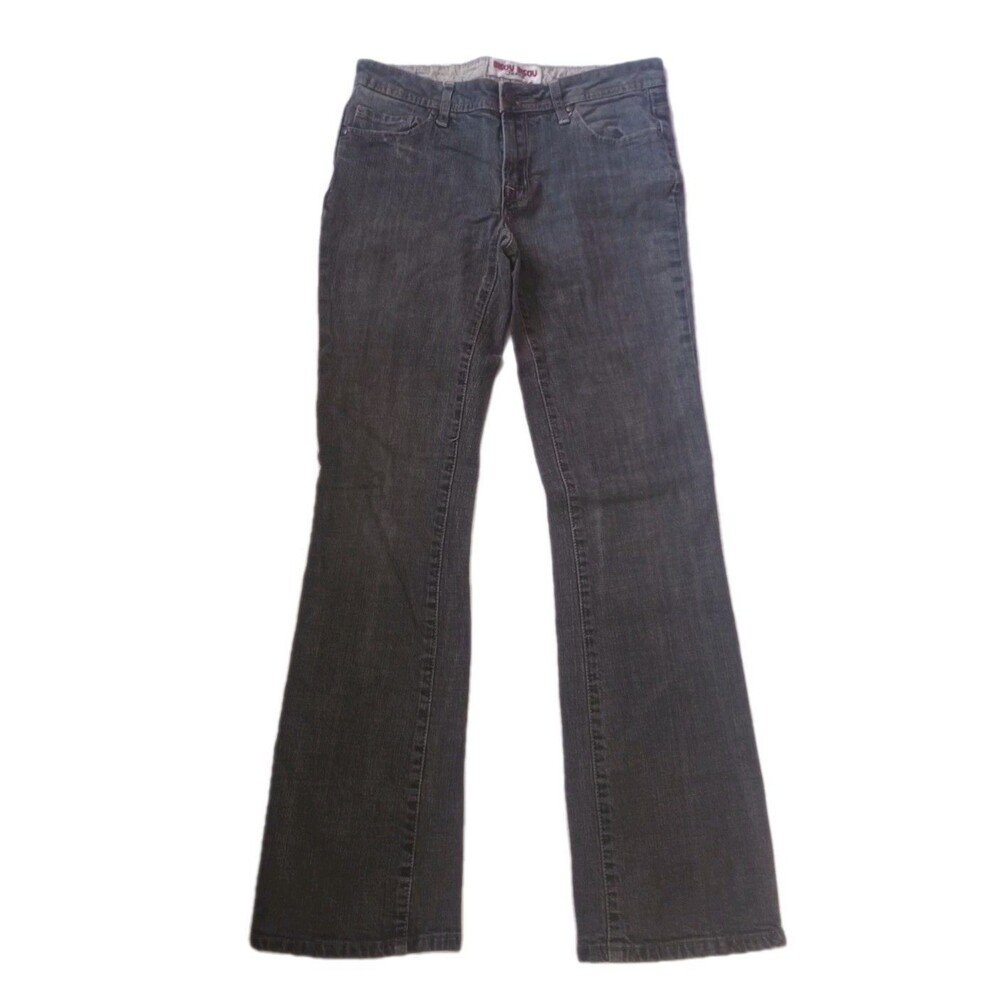 Bisou Bisou Dark Charcoal Denim Bootcut Jeans sz 6 Womens